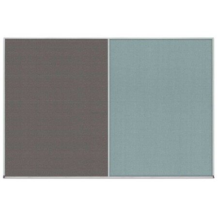 United Visual Products Enclosed Corkboard, 1 Door, 18"x24", 4" Fra, UV3407-BRONZE-CLOUD UV3407-BRONZE-CLOUD